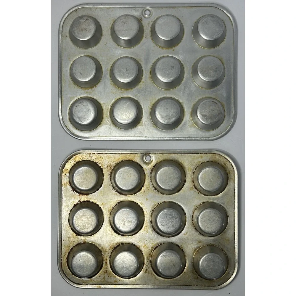 Comet Mini‎ Muffin Pans Triple Check Mini Cupcake Tins Made In USA Aluminum